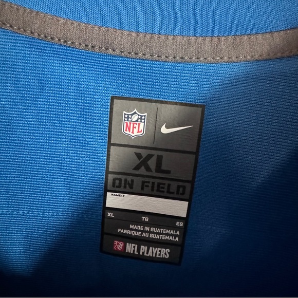 Nike Barry Sanders Blue Detroit Lions Game Retired Player Jersey Size XL - Picture 8 of 13